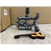Image 3 : SteamPunk - Cast Iron Pipe Figure Light w/ Guitar
