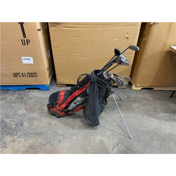 Lot of 16 Golf Clubs w/ Golf Bag