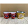 Image 1 : Lot of 3 Metal Buckets