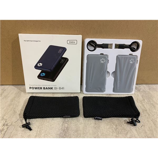 2 Pack of INIU PowerPaw Slim 10000mAh Power Banks