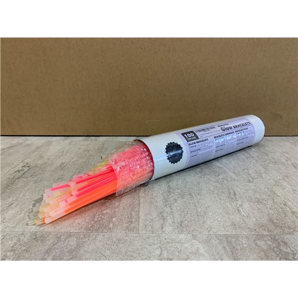 Pack of 100 Glow Stick Bracelets - 8 inch