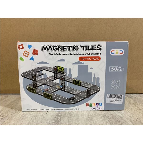 54 Pcs Magnetic Tiles - Build Your Own Road