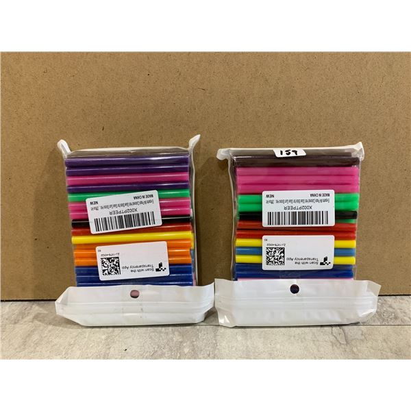 Two Packs of 84 (168) Colorful Glue Gun Sticks