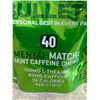 Image 2 : Caffeine Bullet - Brain Bullets - 40 Mental Matcha Mint Caffeine Chews