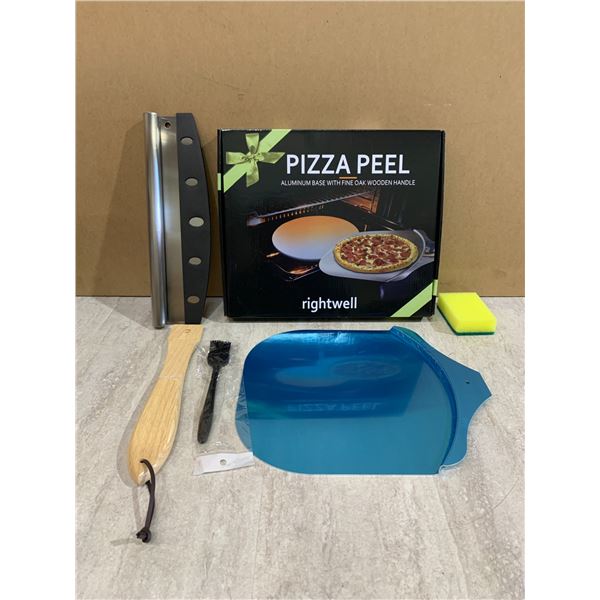 Aluminum Pizza Peel w/ Fine Oak Wooden Handle