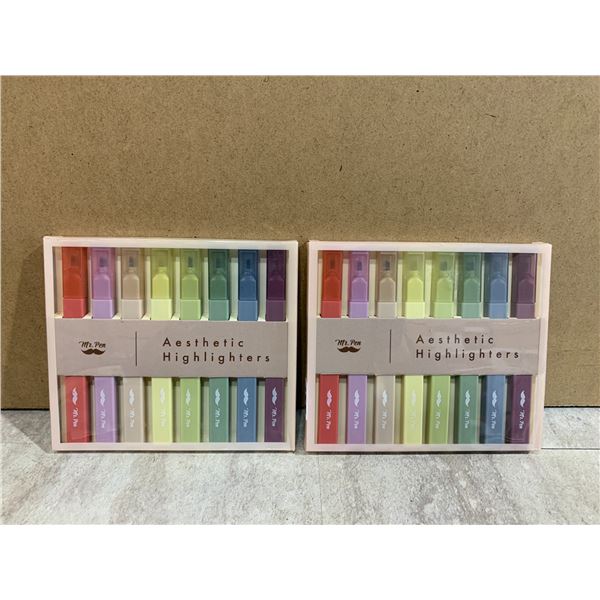 Lot of 2 - 8 Packs (16 total) Mr. Pen Aesthetic Highlighters