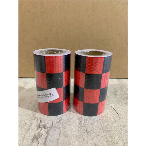 2 Rolls of Red & Black Reflective Tape