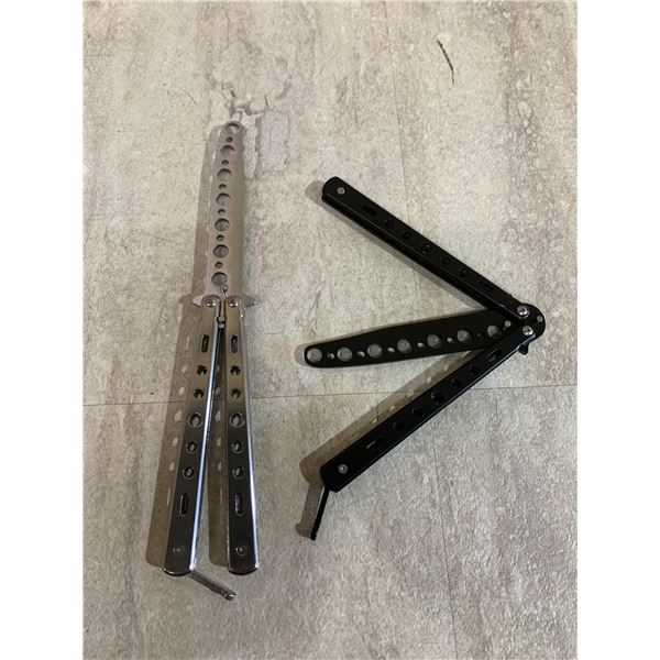 Lot of 2 Little World Butterfly Knife's for Practice (Not Sharp)