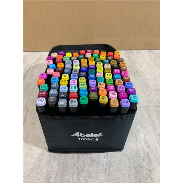 Abeir 100 Piece Dual Tip Alcohol Marker Set