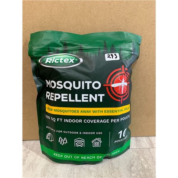 Rictex Mosuito Repellent - 100SQ FT Indoor Coverage per Pouch - 10 Pouches