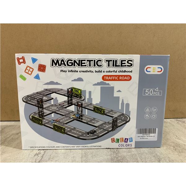 54 Pcs Magnetic Tiles - Build Your Own Road