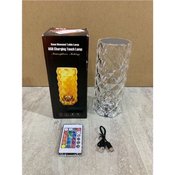 Rose Diamond Table Lamp - USB Charging Touch Lamp