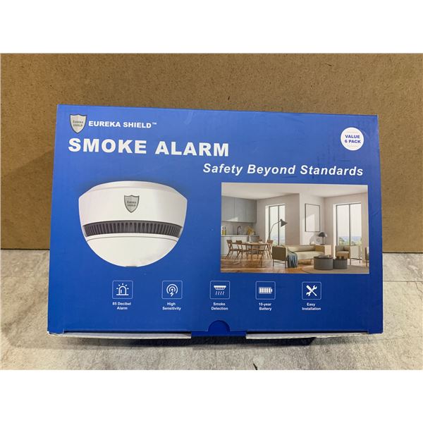 Eureka Shield Smoke Alarm - 6 Pack