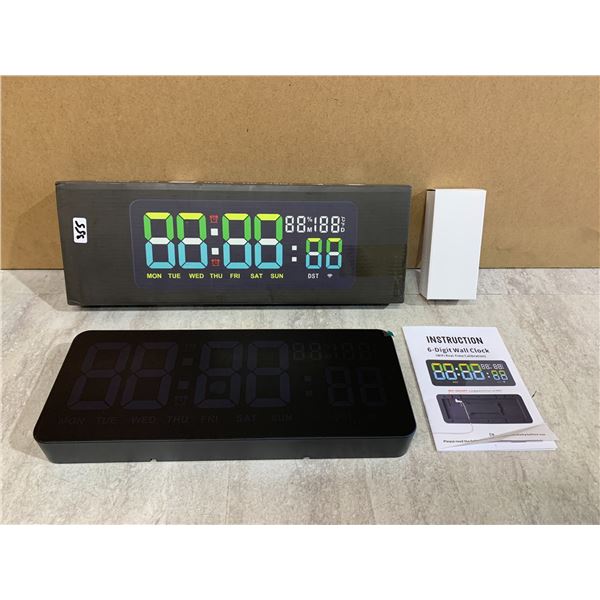 16.5in Large Digital Wall Clock w/ Remote RGB