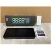 Image 1 : 16.5in Large Digital Wall Clock w/ Remote RGB