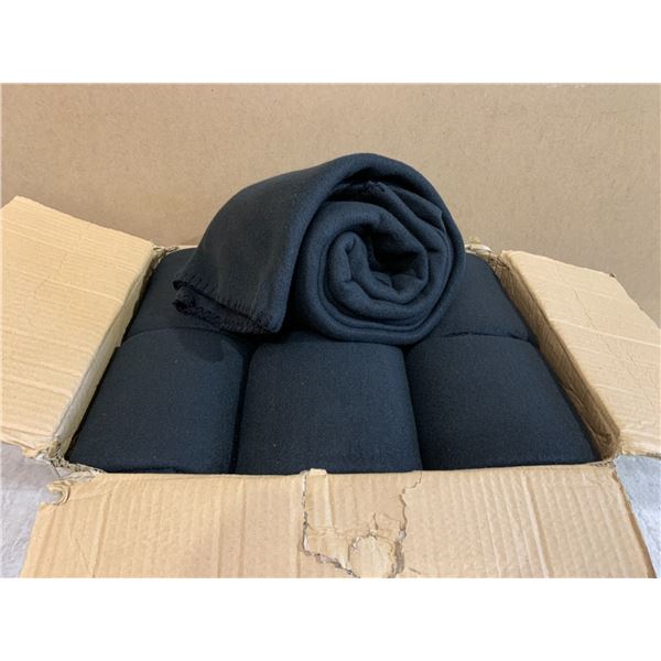 Lot of 6 Black Throw Blankets