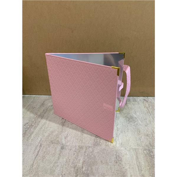 Pink Frameless Travel Hanging Mirror w/ Handles