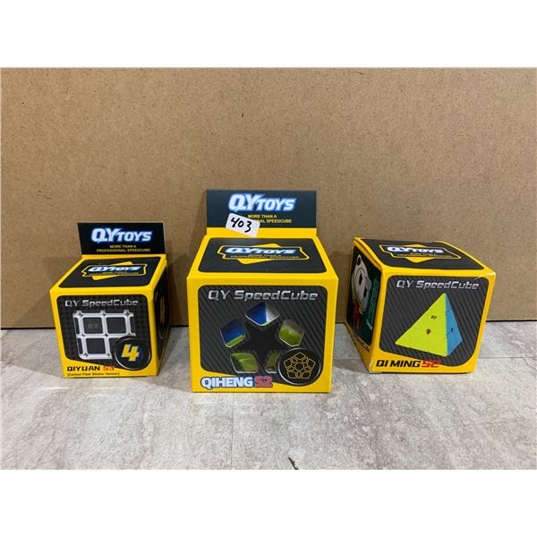 Lot of 3 Different Speed Cubes
