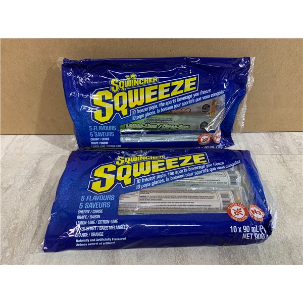2x 10 Pack Bag of Sqwincher Sqweeze Freezer Pops -  5 Flavors