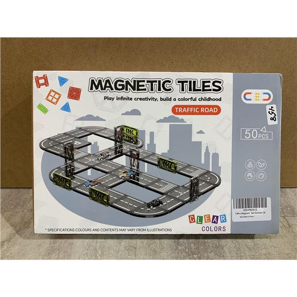 54 Pcs Magnetic Tiles - Build Your Own Road