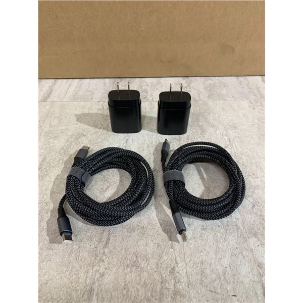 2 Pack of USB C to C Fast Chargers w/ Blocks