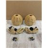 Image 1 : 2-Pack Rustic Farmhouse Rattan Hanging Pendant Lights (Plug-In Design) w/ Natural Rope Detail - New!
