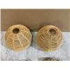 Image 5 : 2-Pack Rustic Farmhouse Rattan Hanging Pendant Lights (Plug-In Design) w/ Natural Rope Detail - New!