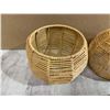 Image 6 : 2-Pack Rustic Farmhouse Rattan Hanging Pendant Lights (Plug-In Design) w/ Natural Rope Detail - New!