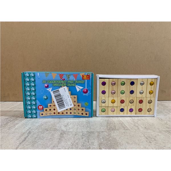 Transparent Gem Building Blocks 32 Pcs