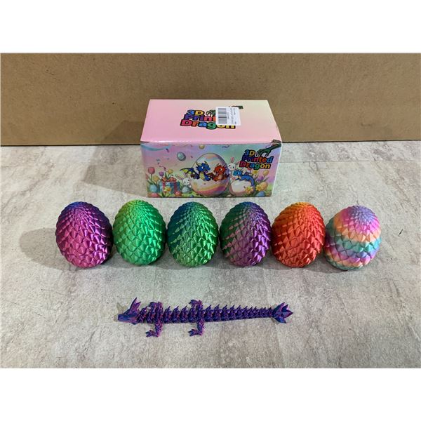 Pack of 6 3D Printed Dragon Eggs