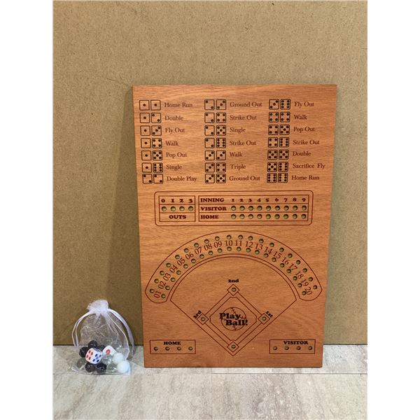 Wooden Baseball Dice Board Game