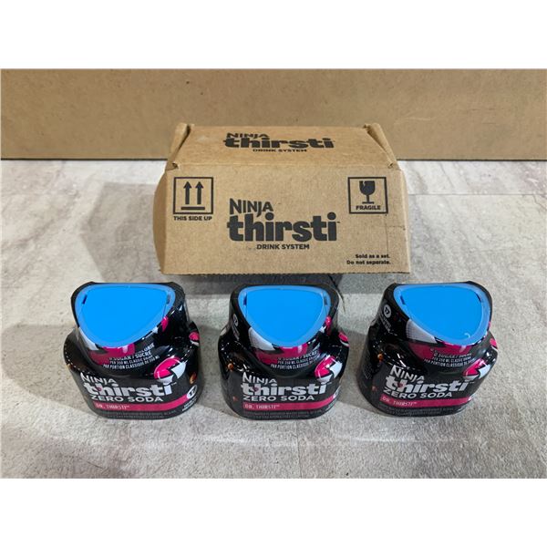 3-Pack Box of Ninja Thirsti ZERO SODA Dr. Thirsti Flavored Water Drops (61.5mL) New Sealed