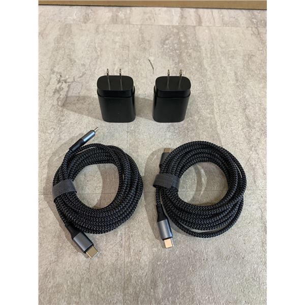 2 Pack USB C to C Fast Chargers w/ Blocks