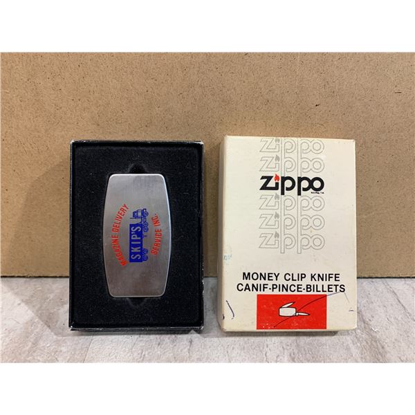 Vintage Branded Zippo Money Clip Knife
