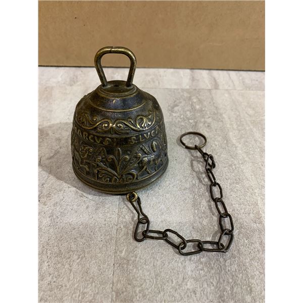 Brass Sanctuary Bell Featuring Latin Inscriptions
