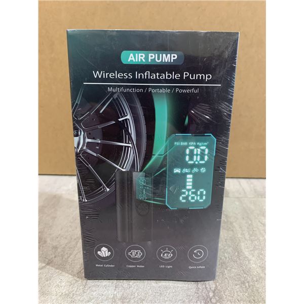 Portable Rechargeable Tire Inflator/Air Pump - Cordless Powerbank/Tire Pump with LED Screen - New!