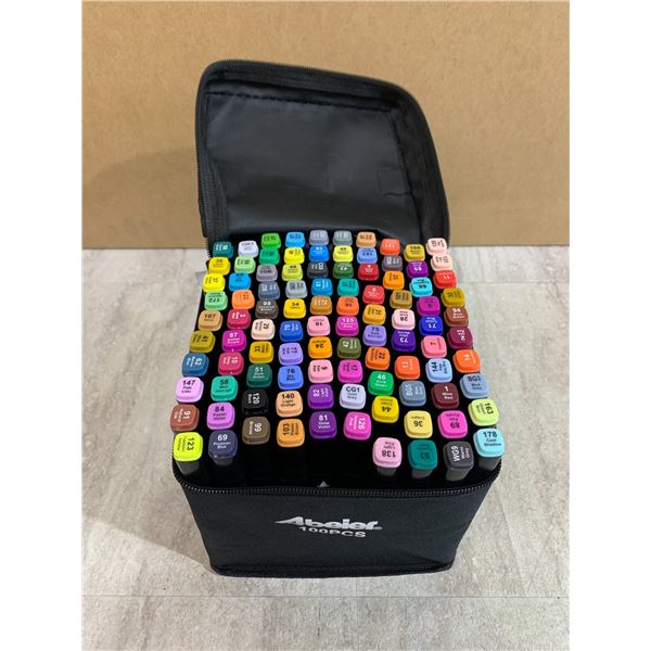 Abeir 100 Piece Dual Tip Alcohol Marker Set