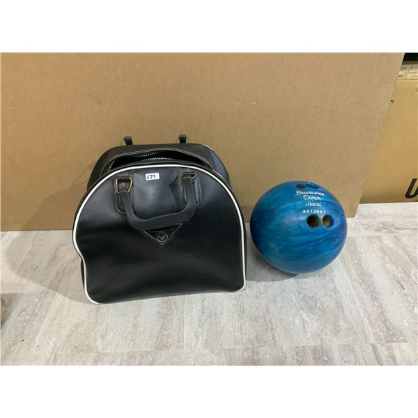 Bruwnswick Axis Crown Jewel Bowling Ball w/ Shoes & Carrier