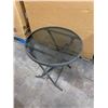 Image 1 : Folding Glass Patio Side Table