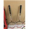 Image 4 : Lot of 7 Assorted Badminton Rackets in Rawlings Case