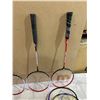 Image 5 : Lot of 7 Assorted Badminton Rackets in Rawlings Case
