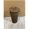 Image 1 : Vintage 1940's Steel Milk Bucket - Branded