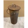 Image 8 : Vintage 1940's Steel Milk Bucket - Branded