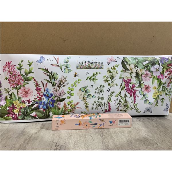Wondever WildFlower Grass Wall Decals - Wall Décor - Butterflies / Greenery