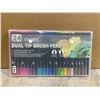 Image 1 : 24 Pack Different Color Dual Tip Brush Pens