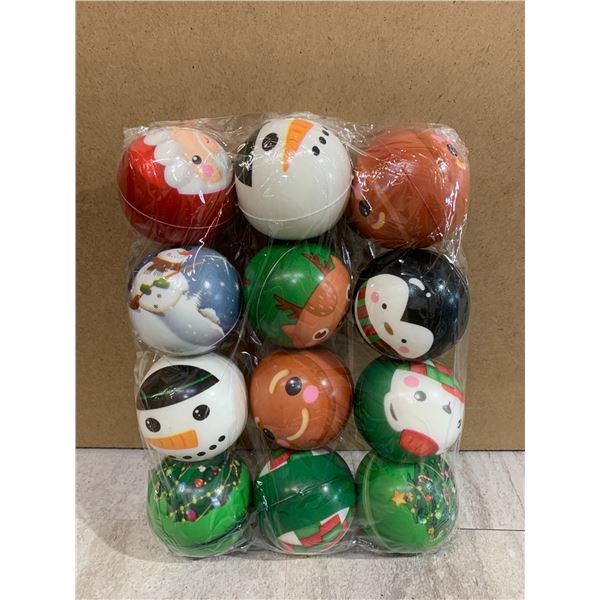 Christmas Themed Squishee Stress Balls - Pack of 13
