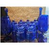 Image 1 : Cobalt Blue Glassware Including Jars, Decanters, and Stemware