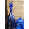 Image 5 : Cobalt Blue Glassware Including Jars, Decanters, and Stemware