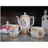 Image 3 : Porcelain Tea Set with Figurines and Gold Detailing