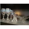 Image 1 : 24% Lead Crystal Items Including Glasses, Dolphin Figurine, and Bowl